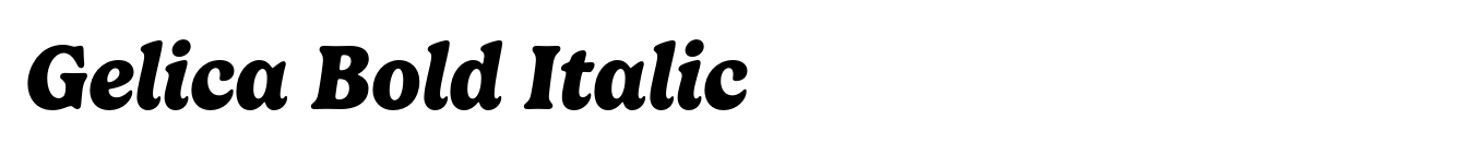Gelica Bold Italic